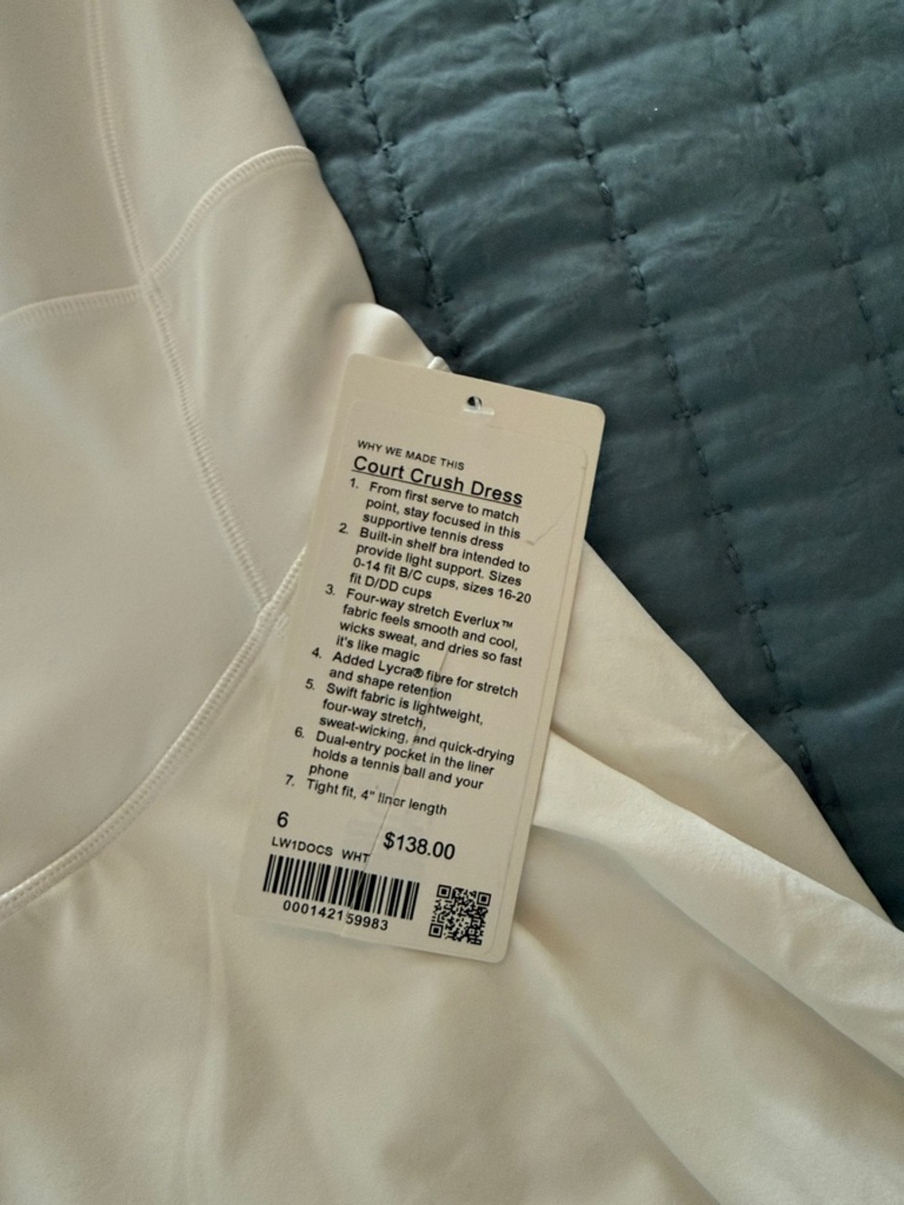 lululemon athletica White Sleeveless Fit-and-Flare Athletic Dress - Picture 2 of 3